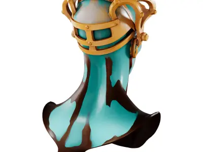 Abstract Metallic Character Bust 3D model