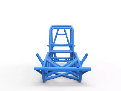 Frame of Vintage Dirt Modified stock car Scale 1 to 25 3D print model