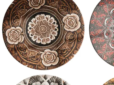 round carpet 14 3D model