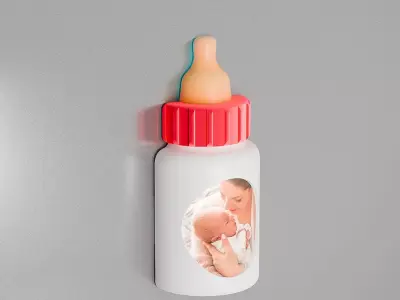 Babys Bottle Magnet 3D print model