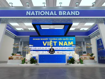 indoor exhibition booth NATIONAL BRAND 3D model