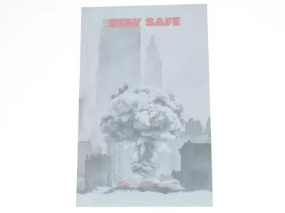 Low Poly Vault Stay Safe Poster Fallout Game Ready High Quality Low-poly 3D model