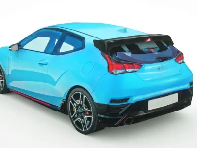 Hyundai Veloster N 2019 Low-poly 3D model