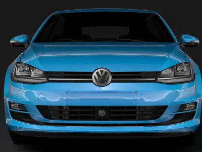 Volkswagen Golf 7 TDI 5D 2016 3D model