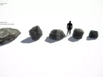 FREE RocksHD Sample Model Free low-poly 3D model