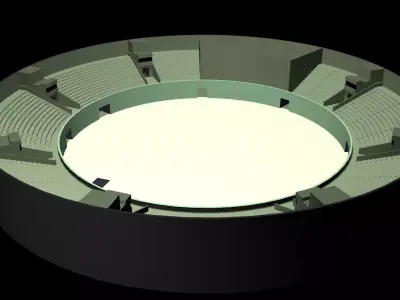 Plenary Hall Low-poly 3D model