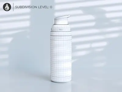 Purifying Foaming Facial Cleanser Low-poly 3D model