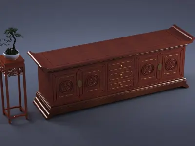 cabinet cabinet wardrobe sofa bed table bookshelve 3D model