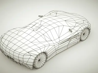 Generic Supercar v7 multicolors Low-poly 3D model