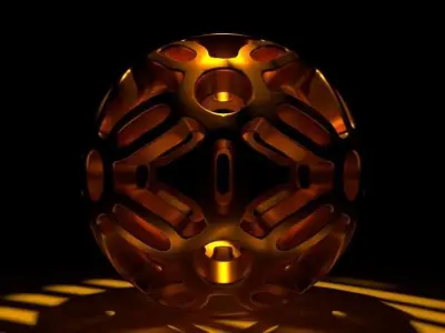 Spherical Pattern Symmetry Low-poly 3D model