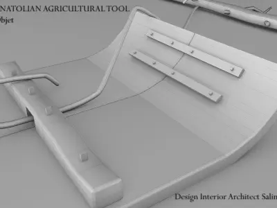  OLD ANATOLIAN AGRICULTURAL TOOL  DESIGN Low-poly 3D model