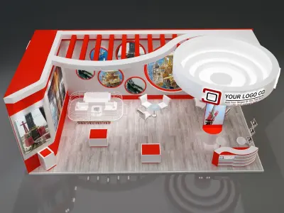 Booth Exhibition Stand a230c  3D model