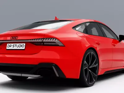 Audi RS7 Sportback 2020 Low-poly 3D model