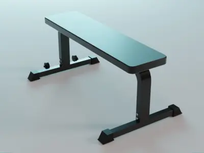 Heavy Duty Flat Bench - Gym Equipment 3D model