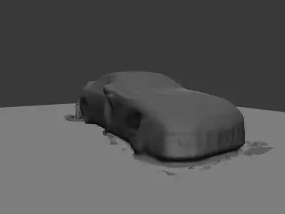Car Cover - Nissan GTR R35 Spec-V 2010  Low-poly 3D model
