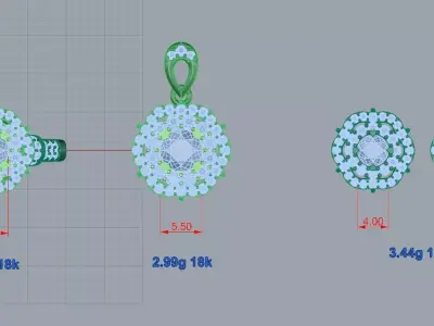 11 diamond set 1 3D model