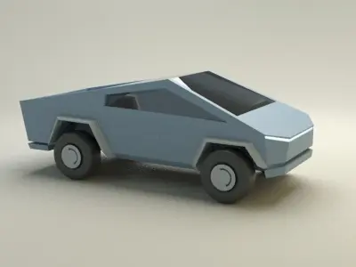 Cybertruck Toy 3D model Free low-poly 3D model