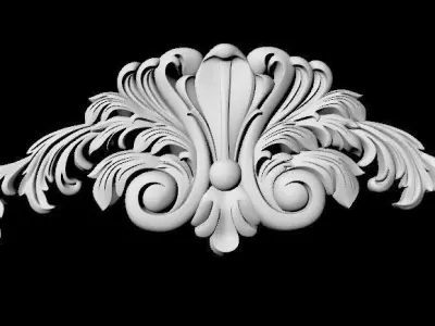 Central decor ornament for furniture 3D model 749