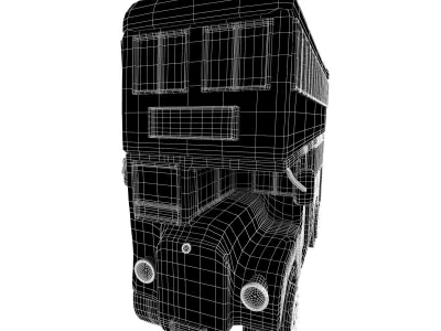 1960s Bus Figure Low-poly 3D model
