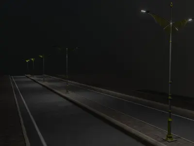 Decorative Lighting Pole Type-1 3D model