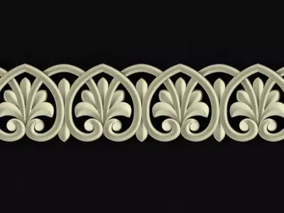 Central decor ornament for furniture 3D model 141