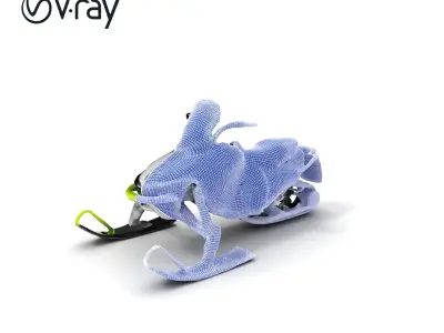 Snowmobile D Model Pack Low-poly 3D model