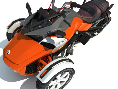 Three-wheeled Motorcycle 3D model
