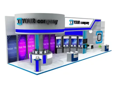 Booth Exhibition Stand a598b  3D model