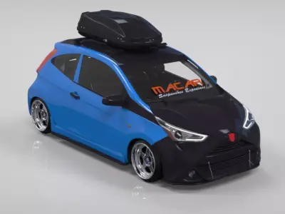 TOYOTA AYGO 2022  Low-poly 3D model