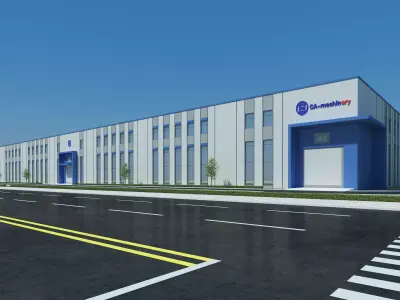 Industrial Building Factory 016 3D model