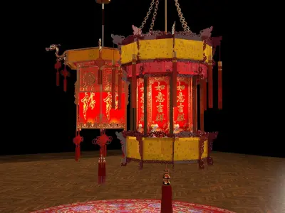 Chinese palace lantern  3D model