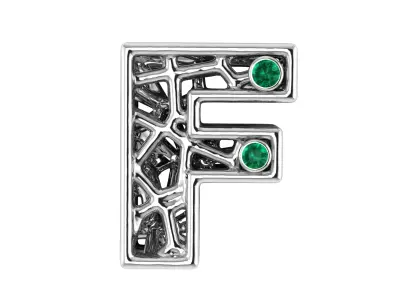 SIMPLE ALPHABET F PENDANT 3D PRINTABLE MODEL  3D print model