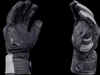 Motor Gloves 006 Low-poly 3D model