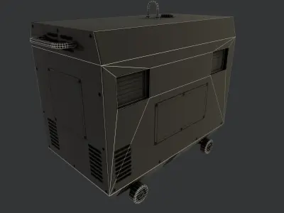 Diesel generator Low-poly 3D model