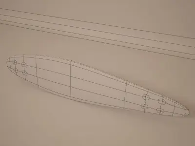 Longboard deck 3D model