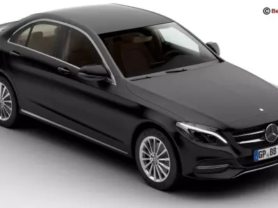 Mercedes C Class 2015 2 Versions 3D model