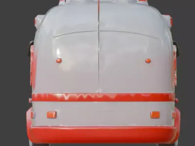 Futuristic Stylized Ambulance 3D Model Low-poly 3D model