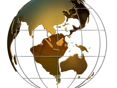 Earth Globe Wire 3D model