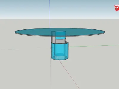 Modern Glass Table Design Free low-poly 3D model