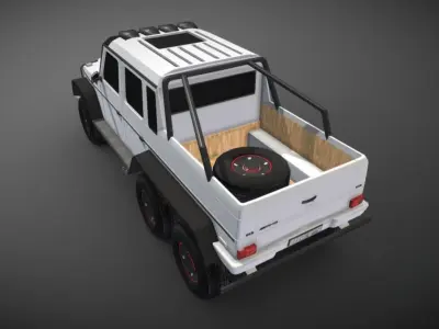 Mercedes G class 6x6 Low-poly 3D model