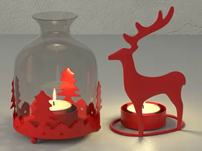 Christmas Candle Holders by ZARA HOME 3D model