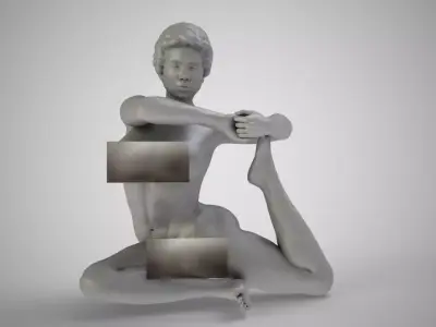 Mermaid Yoga 3D print model