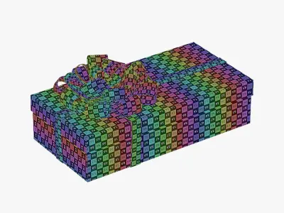 Christmas gift box 06 3D model