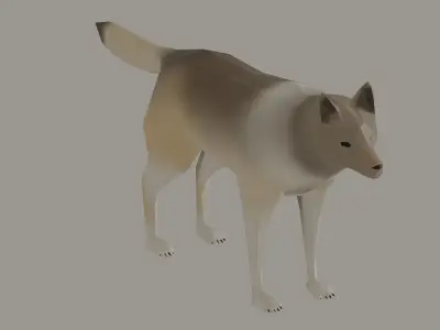 Wolf Low Poly Low-poly 3D model