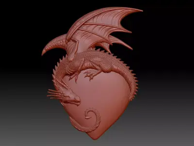 Dragon heart 3D print model
