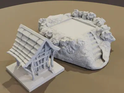 Medieval Witch House 3D print model