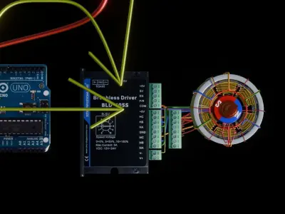 BRUSHLESS DC MOTOR 3D MODEL Low-poly 3D model