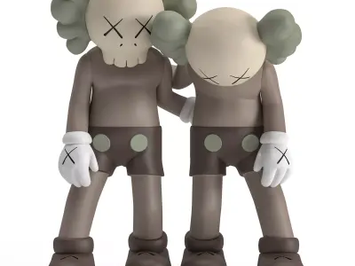 Kaws 1 two kawaii figurines 3D model