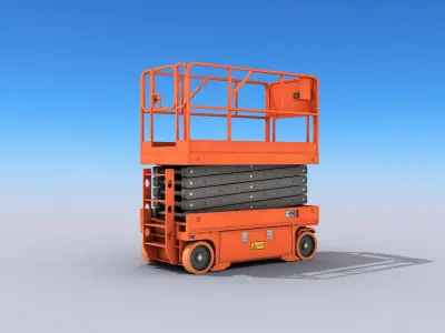 Scissor Lift Platform Low-poly 3D model
