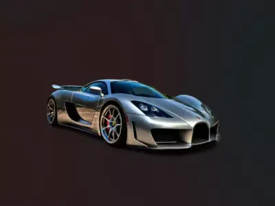 hyper sports car glb 3D model